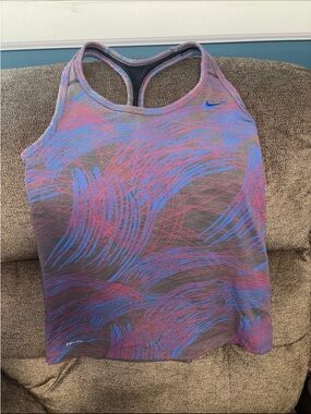 Nike Racerback Tank – Purple & Blue Graphic